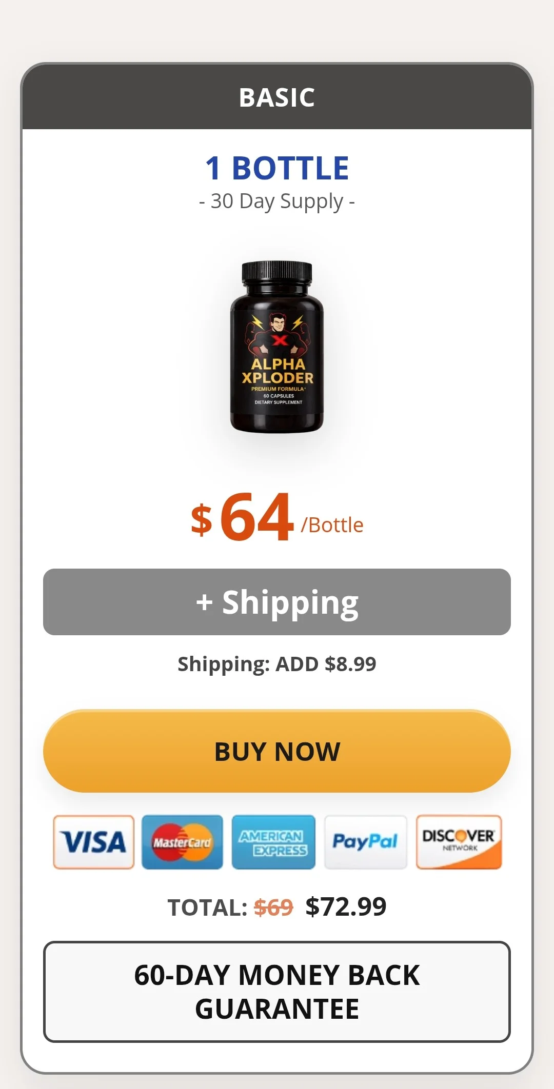 Alpha Xploder™ 1 bottle pricing